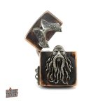 Briquet vintage en cuivre, accessoire unique pour collectionneurs