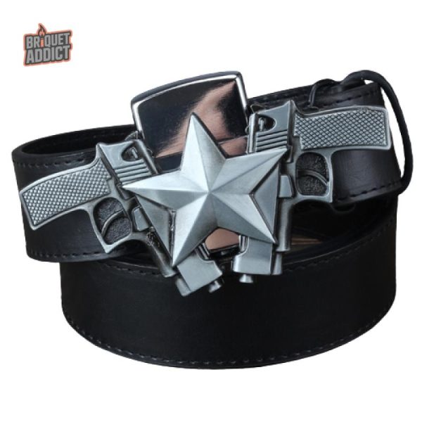 Boucle de ceinture briquet style pistolet original