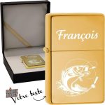 Briquet à graver design élégant et personnalisable