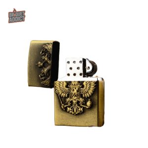 Accessoire de fumeur : Briquet Aigle Russe en métal robuste