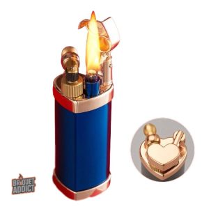 Briquet essence avec motif cœur
