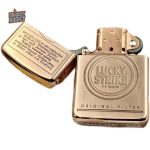 Briquet essence vintage Lucky Strike avec design classique