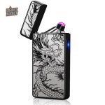 Briquet électrique avec design dragon, idéal pour allumer facilement