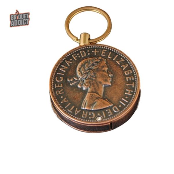 Briquet original avec pièce de monnaie à l'extrémité