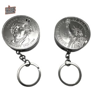 Briquet créatif doté d'une pièce de monnaie décorative