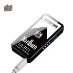 Briquet USB à double arc pour une flamme sans gaz
