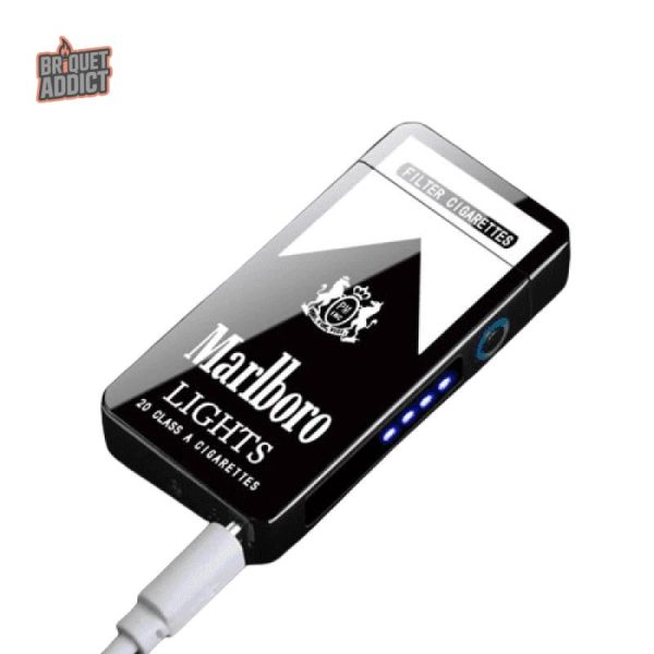 Briquet USB à double arc pour une flamme sans gaz