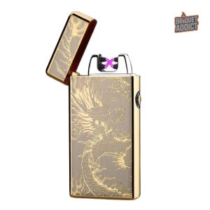 Briquet Électrique Double Arc avec design Dragon