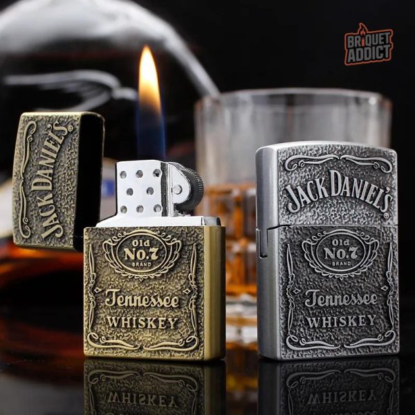 Briquet Jack Daniel en essence, design élégant et classique