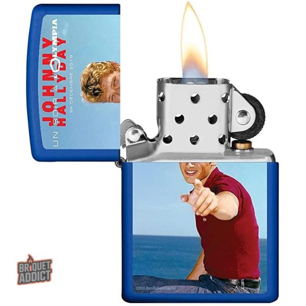 Briquet original avec l'image emblématique de Johnny Hallyday