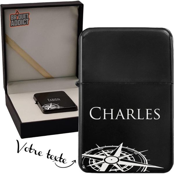 Briquet personnalisé classique en essence, design unique