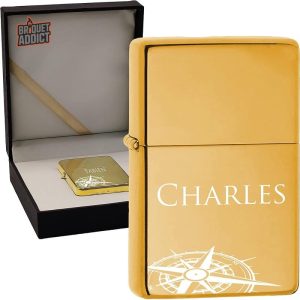 Briquet personnalisé en métal, style élégant et fonctionnel