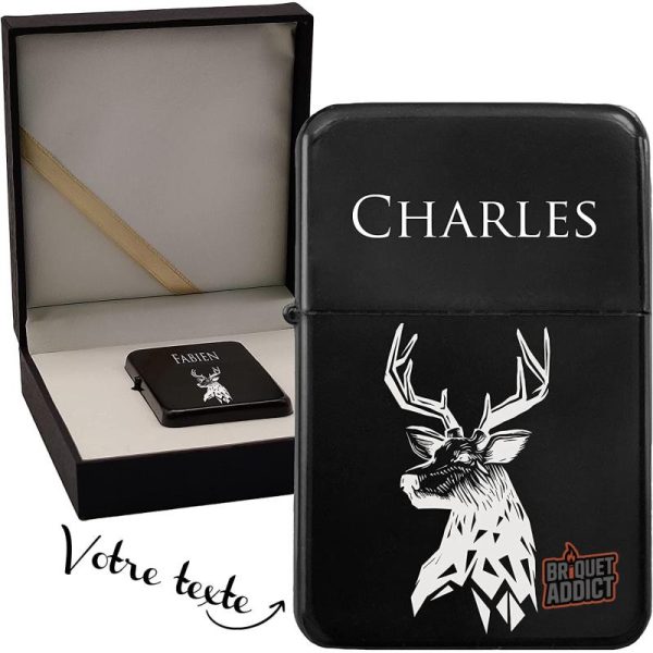 Briquet essence avec design unique et message personnel