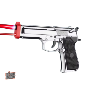 Briquet original en forme de pistolet, taille réelle