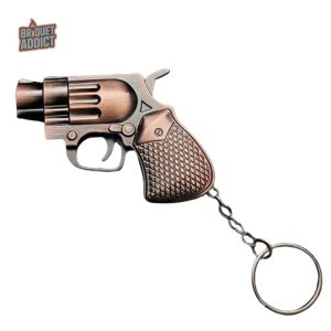 Briquet inspiré d'un revolver, accessoire unique et ludique