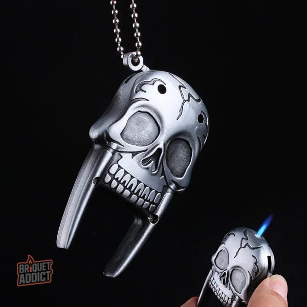 Briquet tempête avec motif crâne, allumage fiable