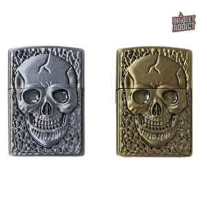 Briquet Zippo avec motif tête de mort