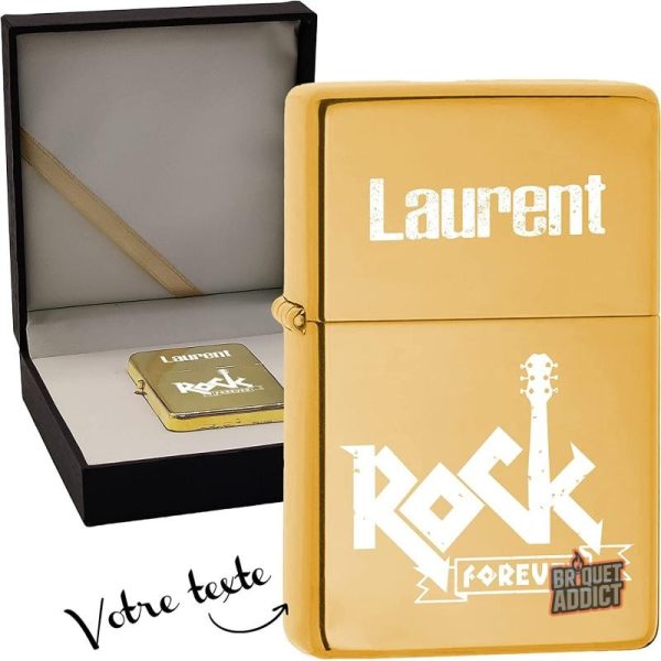 Briquet essence avec gravure personnalisée élégante