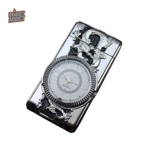 Accessoire pratique : montre et briquet combinés