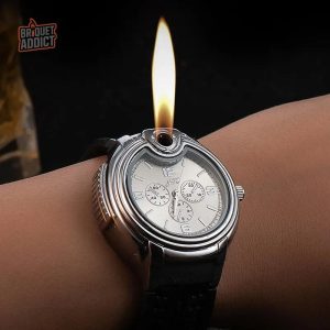 Briquet original en forme de montre, accessoire unique et fonctionnel