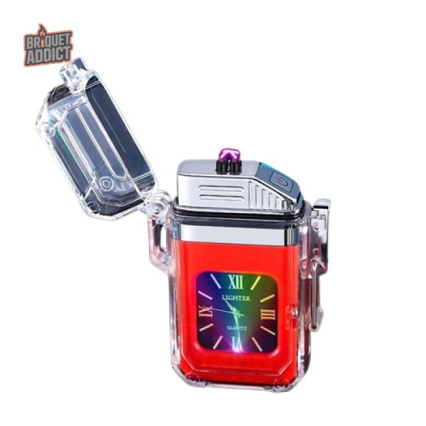 Briquet électrique avec fonction montre intégrée