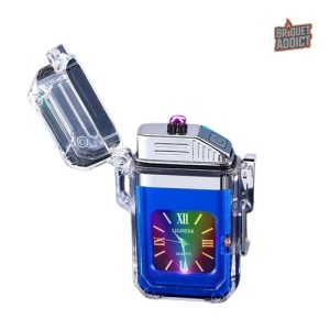 Accessoire pratique : montre et briquet en un