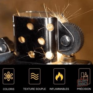 Briquet essence Pierre - design élégant