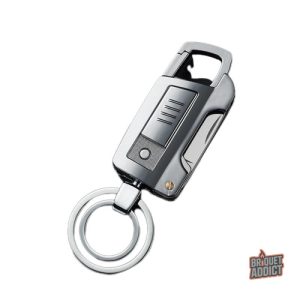 Briquet électrique intégré dans un porte-clé élégant