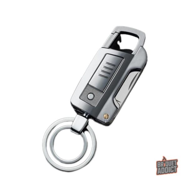 Briquet électrique intégré dans un porte-clé élégant